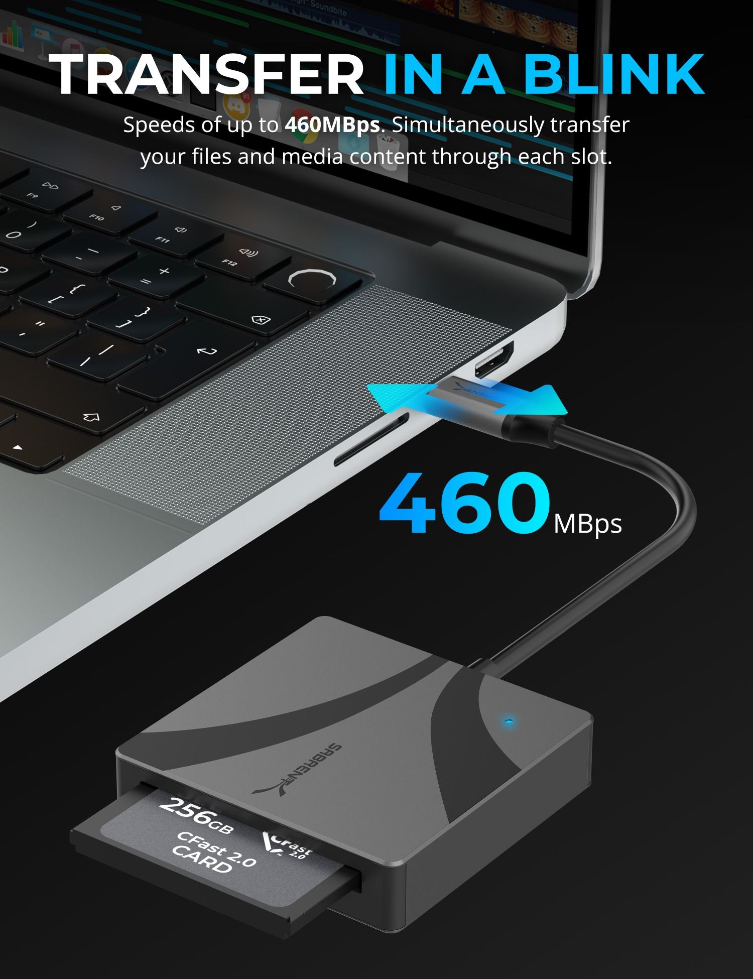 USB Type C CFast 2.0 Card Reader
