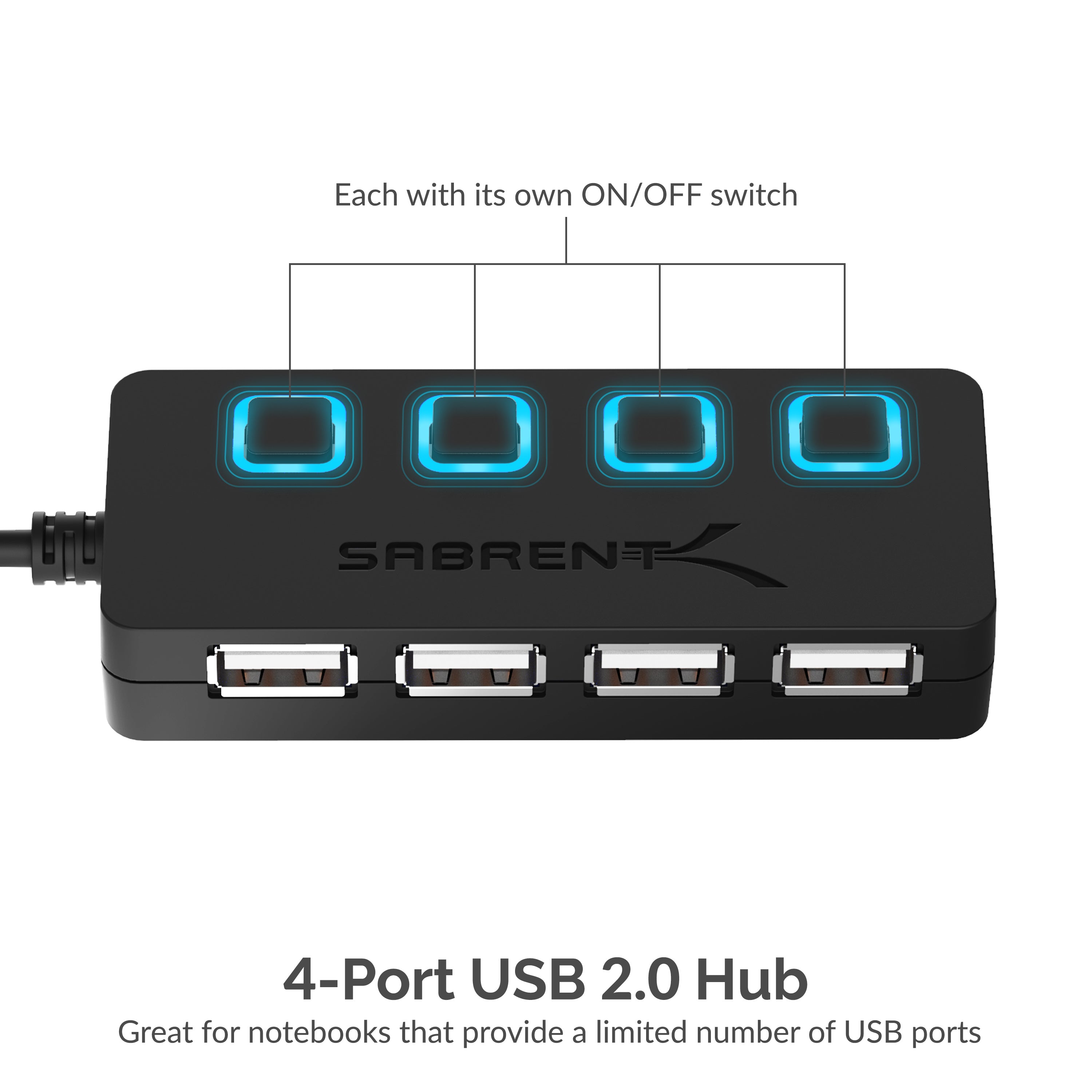 4-Port USB 2.0 Hub