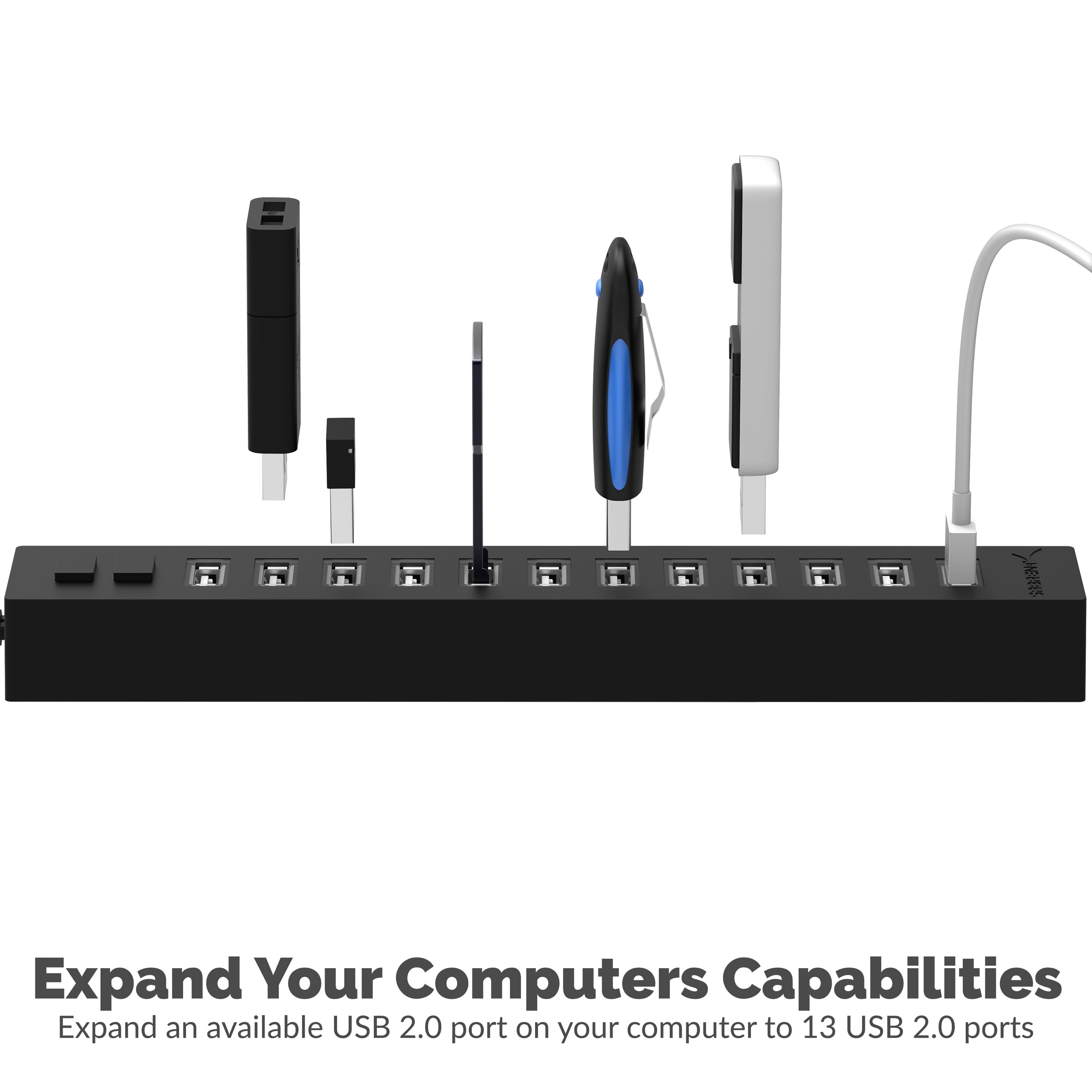 13-Port USB 2.0 Hub