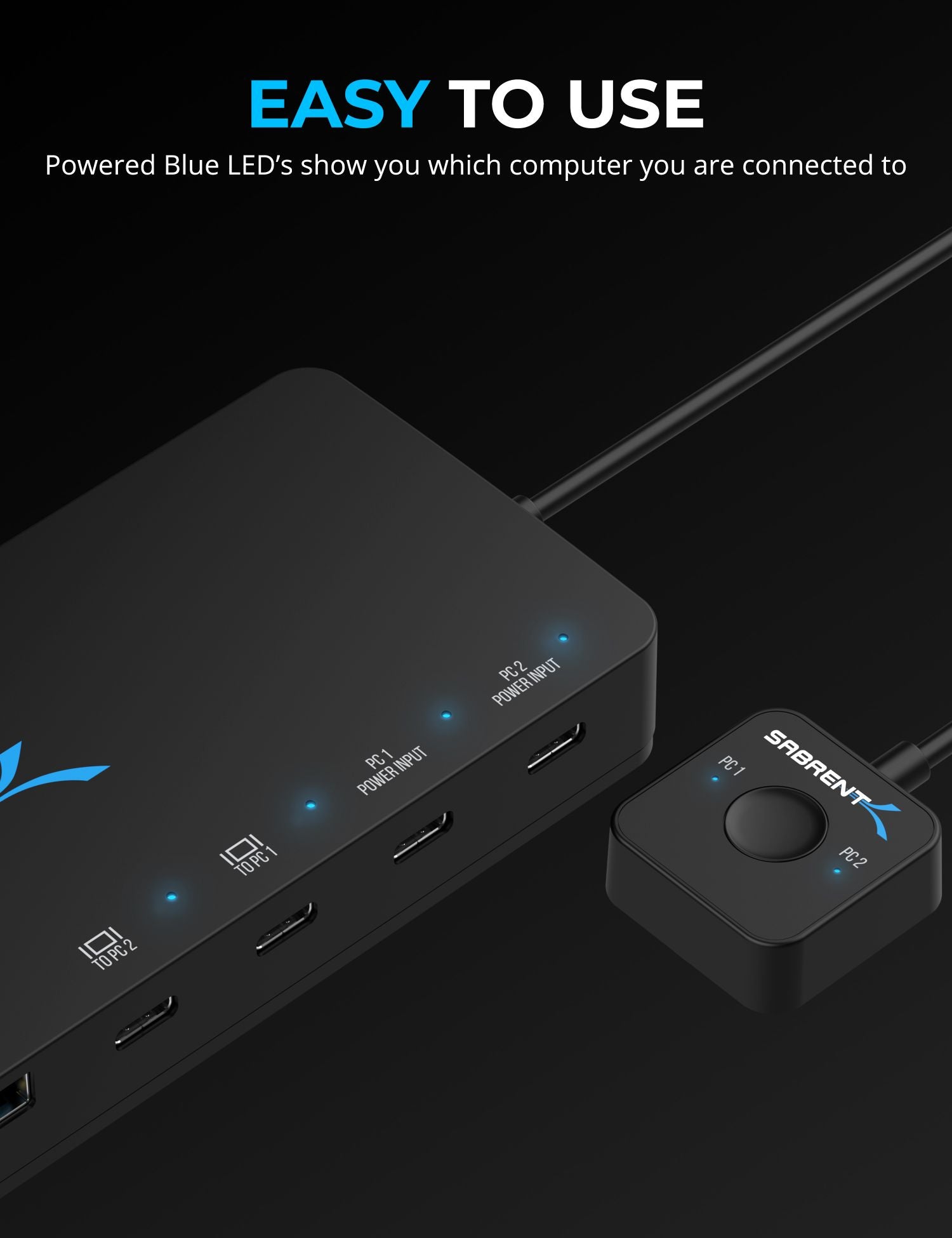 USB Type C Dual KVM Switch