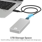 Sabrent Rocket XTRM 1TB Thunderbolt 3 External SSD (Up to 2400MBs/2400MBs R/W) (SB-XTRM-1TB)