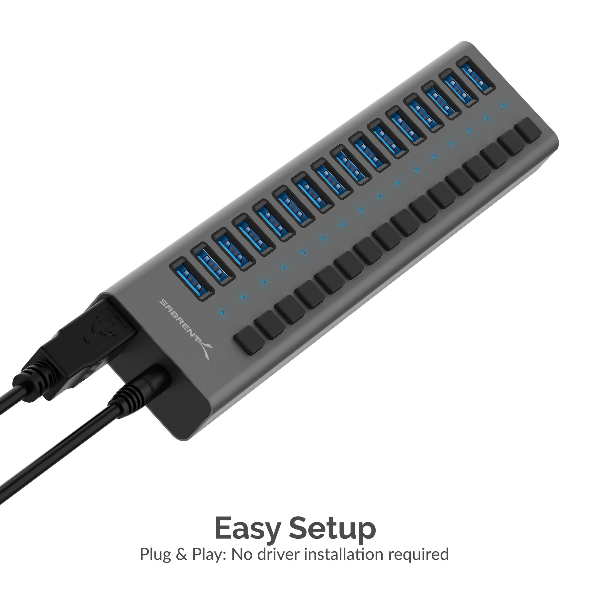 16-Port USB 3.0 Hub and Charger - Sabrent