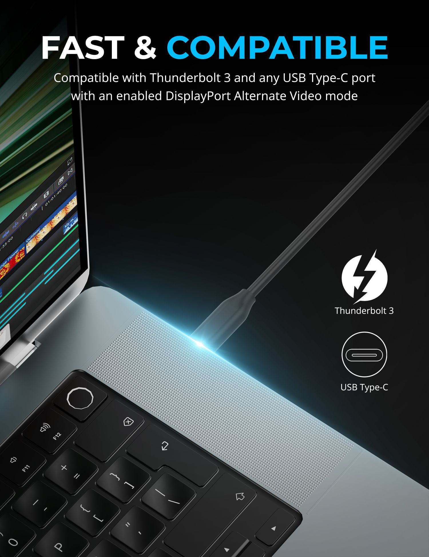 USB Type-C to x2 HDMI and x1 DisplayPort Adapter