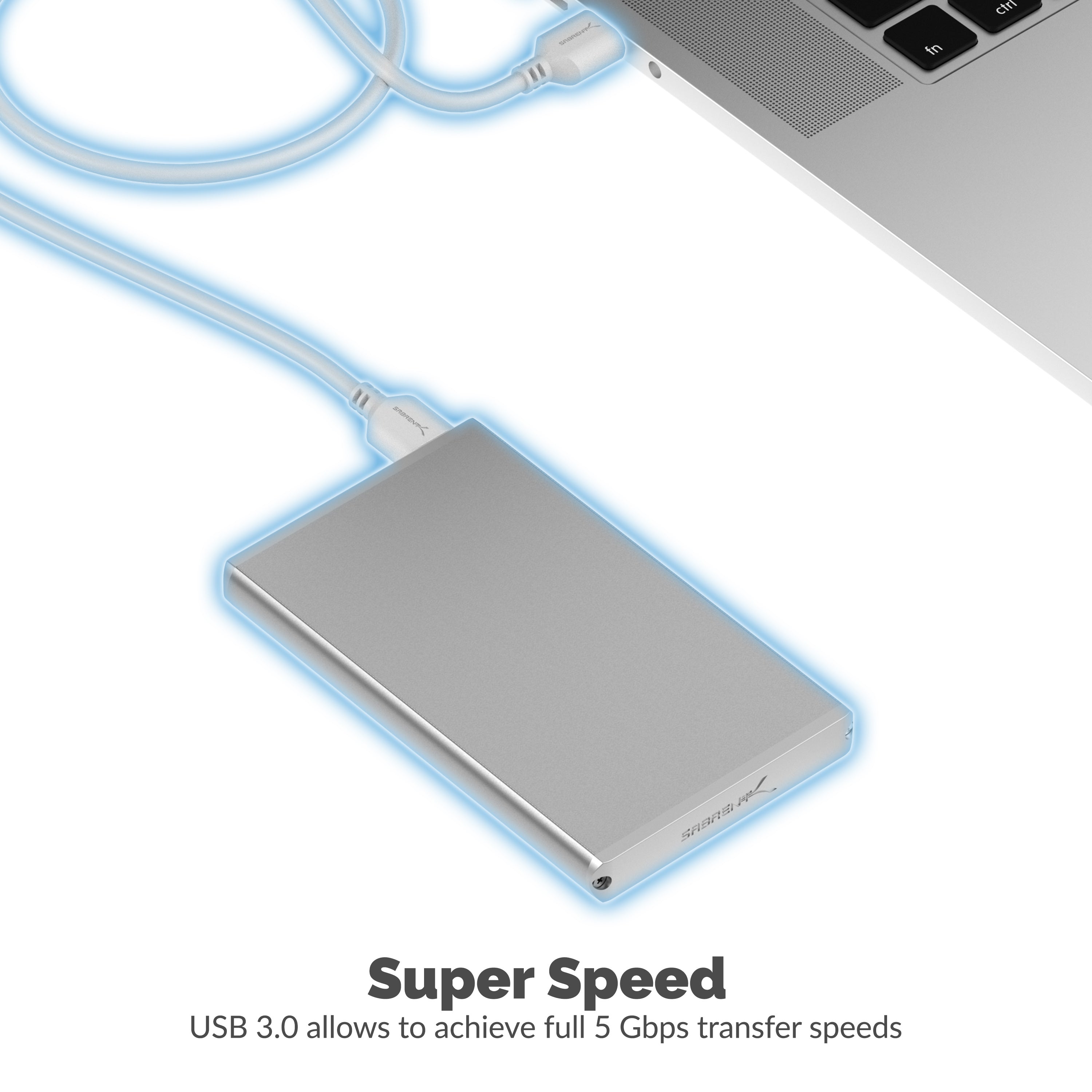 USB 3.0 to 2.5-Inch SATA External Aluminum Hard Drive Enclosure