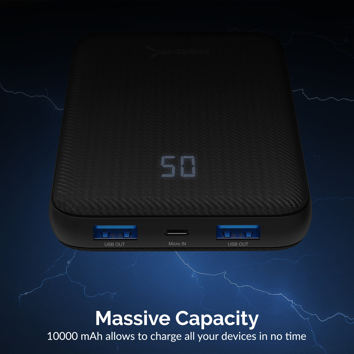 10000 mAh USB C PD Power Bank with Quick Charge 3.0