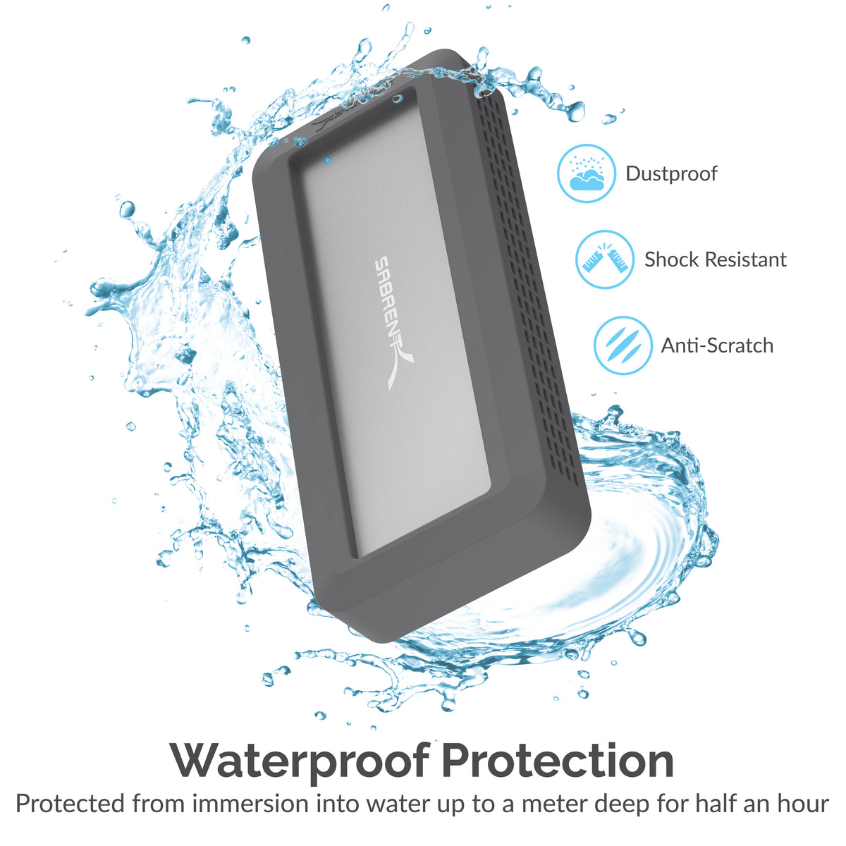 USB 3.2 Rugged Waterproof SSD Enclosure [IP67]
