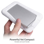USB 3.0 to SSD / 2.5-Inch SATA External Shockproof Aluminum Hard Drive Enclosure [Support UASP SATA III] White / Silver