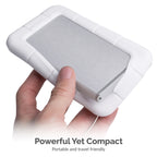 USB 2.0 to 2.5-Inch SATA/SSD External Shockproof Aluminum Hard Drive Enclosure White/Silver