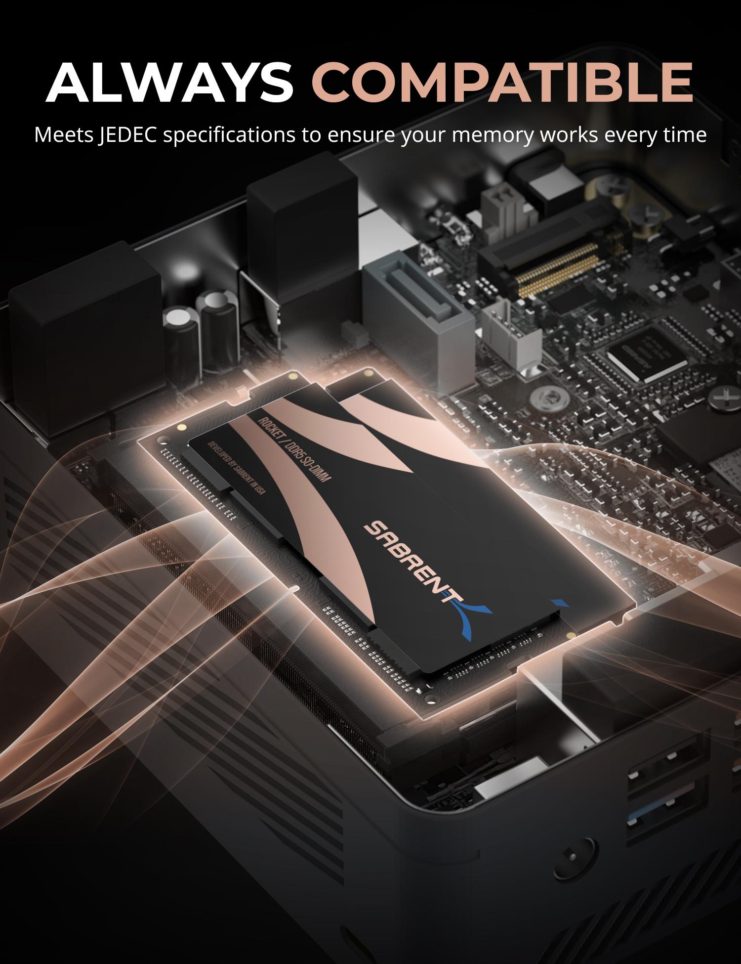 Rocket DDR5 16GB SO-DIMM 4800MHz Memory Module – Sabrent