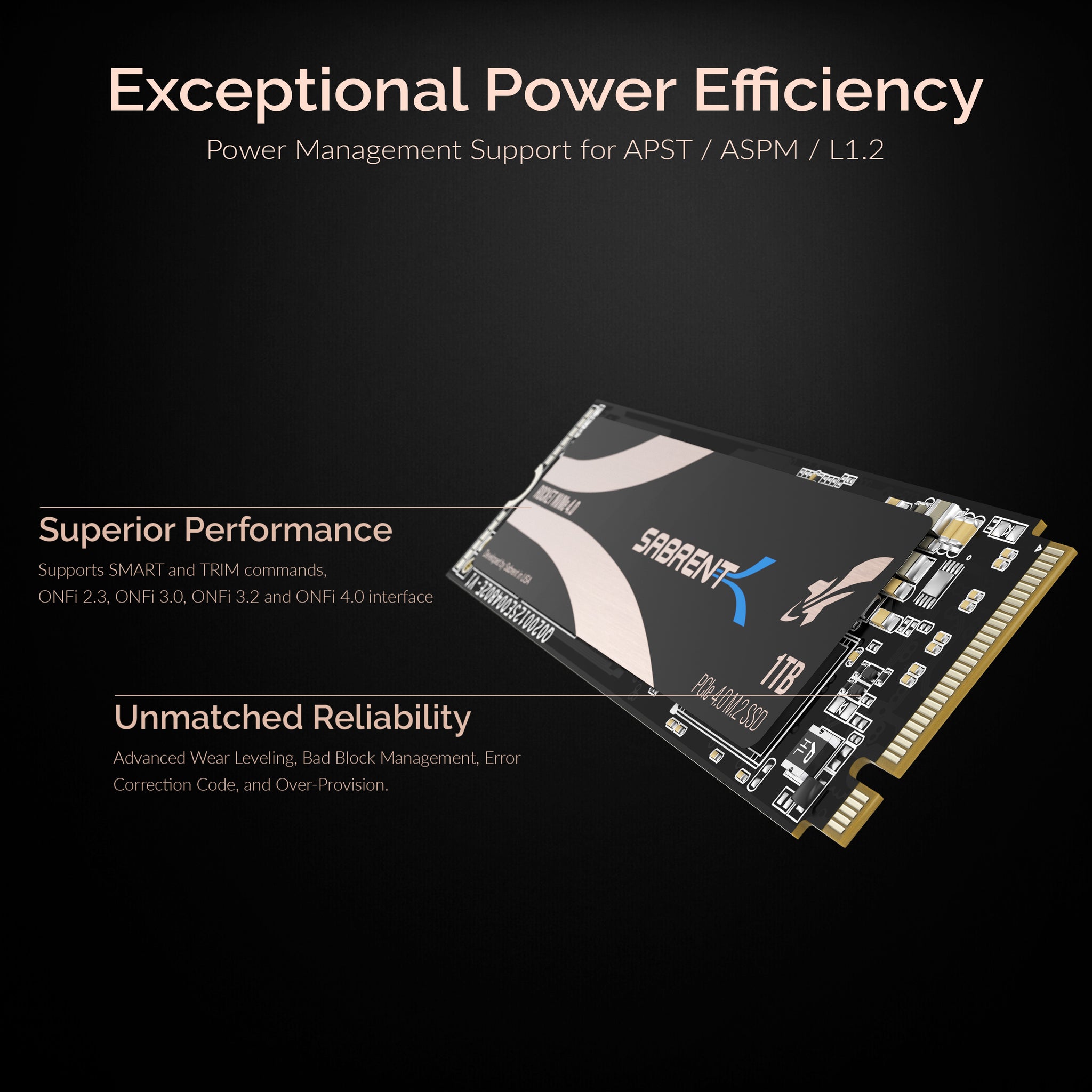 SABRENT Rocket 4 Plus SSD with Heatsink 2TB PCIe Gen 4 NVMe M.2 2280  Internal Solid State Drive, Extreme Speed, Heat Management  SB-RKT4P-HTSP-2TB 