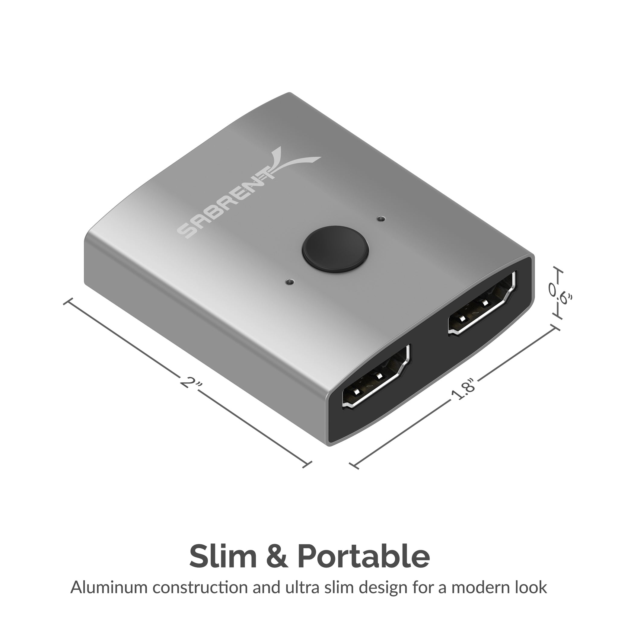 HDMI Splitter, 2-Port 4K - Svart 