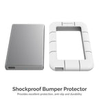 USB 3.0 to SSD / 2.5-Inch SATA External Shockproof Aluminum Hard Drive Enclosure [Support UASP SATA III] White / Silver