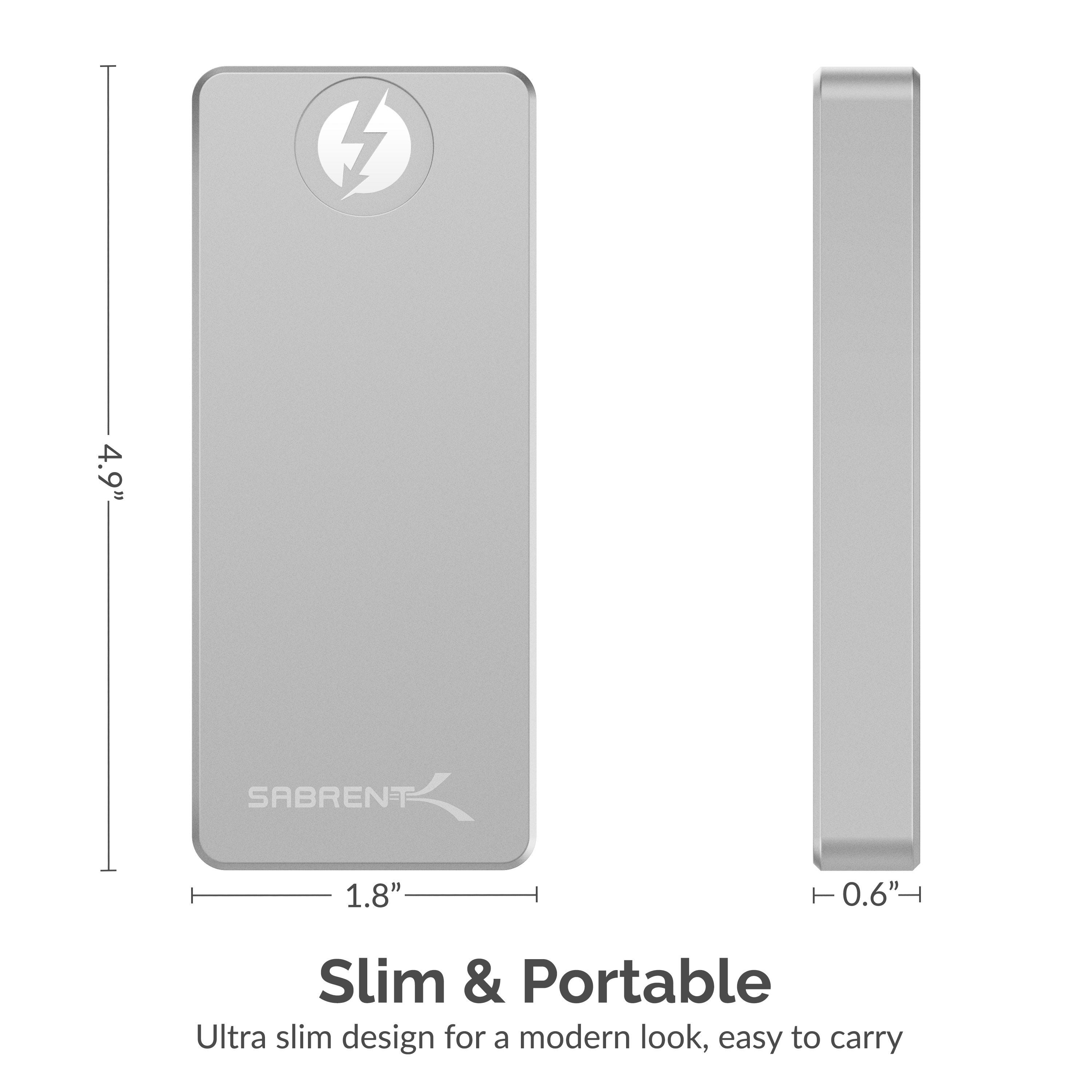 Sabrent Rocket XTRM 1TB Thunderbolt 3 External SSD (Up to 2400MBs/2400MBs R/W) (SB-XTRM-1TB)