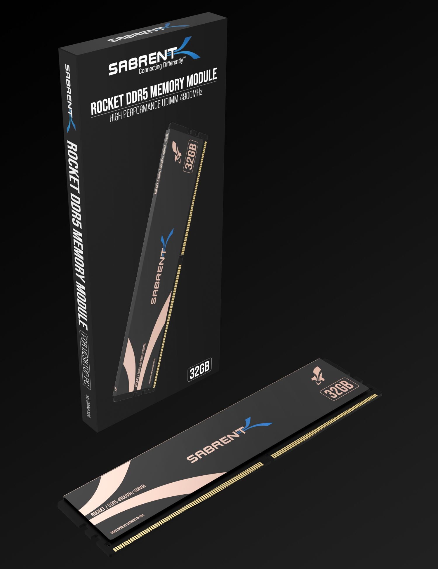 Rocket DDR5 128GB U-DIMM 4800MHz Memory Kit (4x32GB) – Sabrent