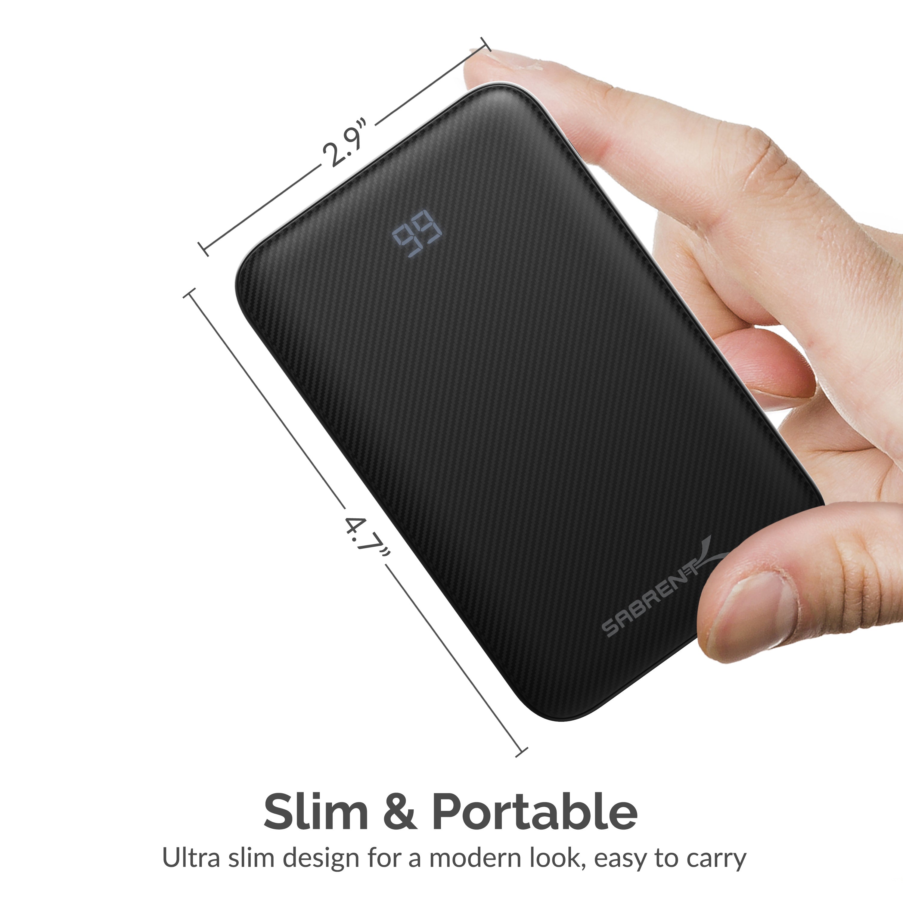 10000 mAh USB C PD Power Bank with Quick Charge 3.0
