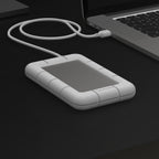 USB 3.0 to SSD / 2.5-Inch SATA External Shockproof Aluminum Hard Drive Enclosure [Support UASP SATA III] White / Silver