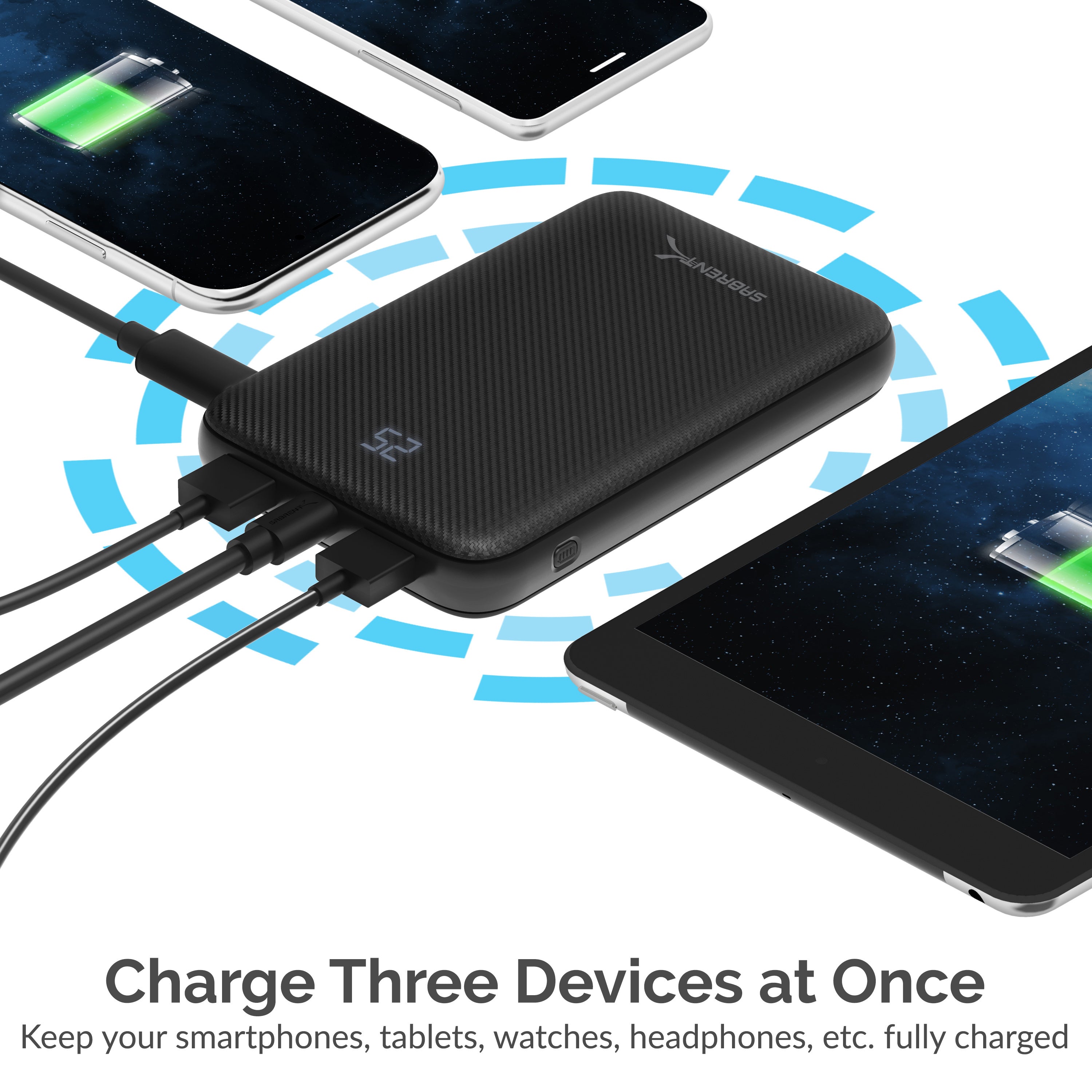 10000 mAh USB C PD Power Bank with Quick Charge 3.0