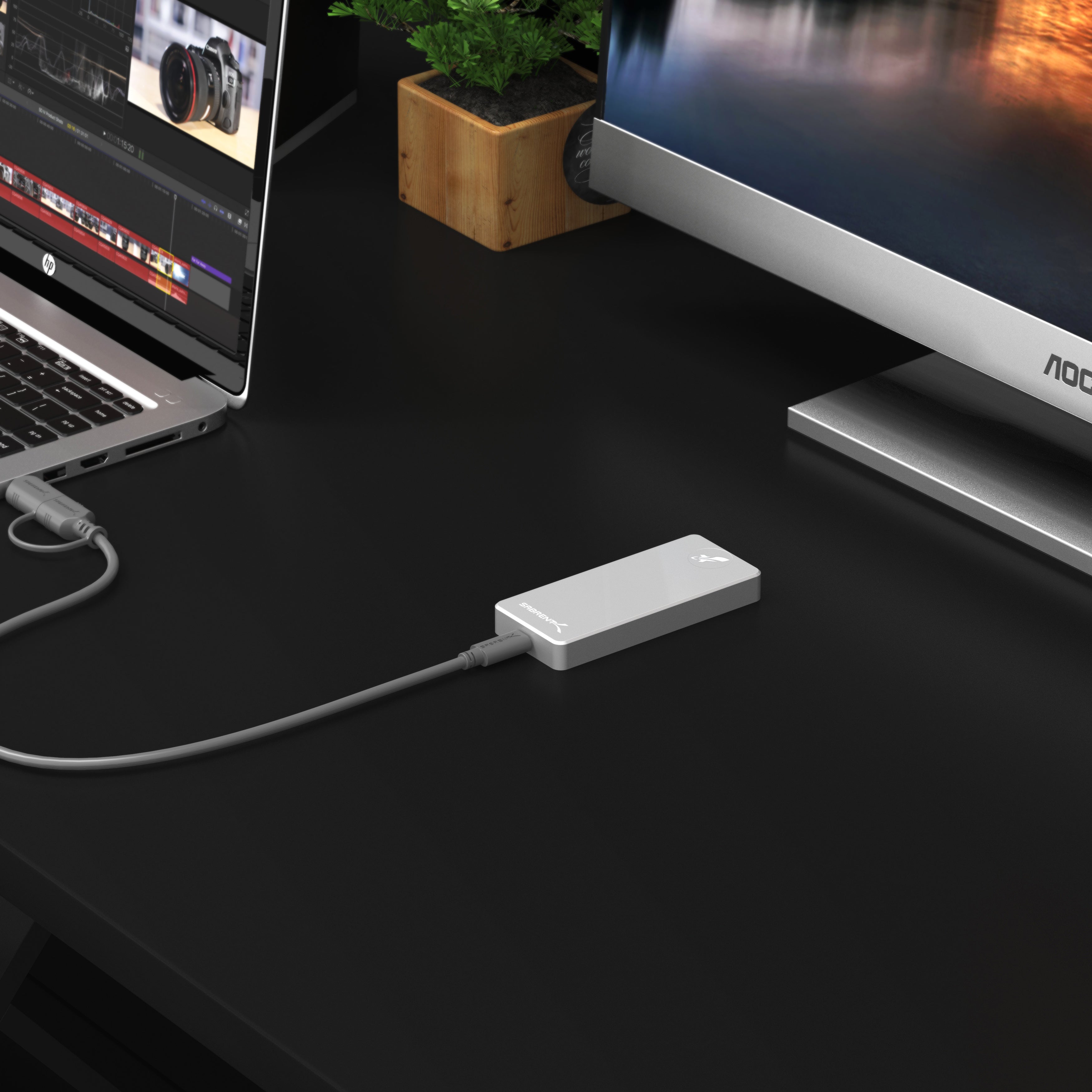 Sabrent Rocket Pro 256GB USB 3.2 External Aluminum SSD (SB-256-PRO)