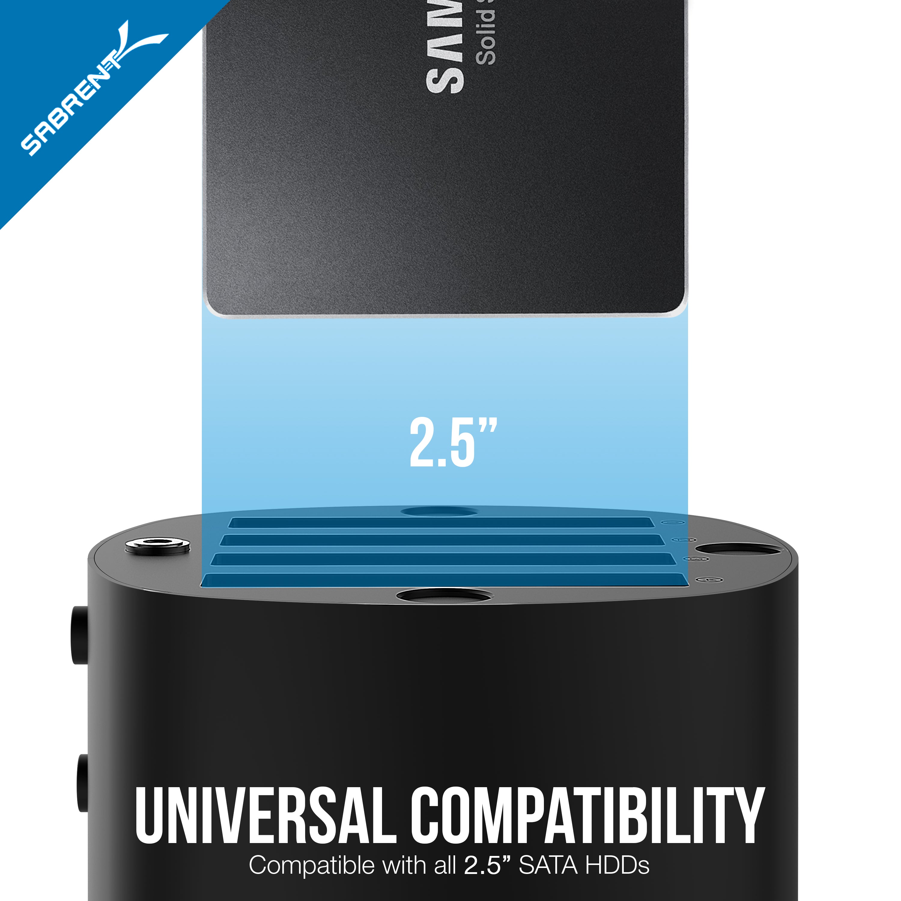USB 3.0 4 Bay 2.5" Hard Drive/SSD Docking Station with Fan