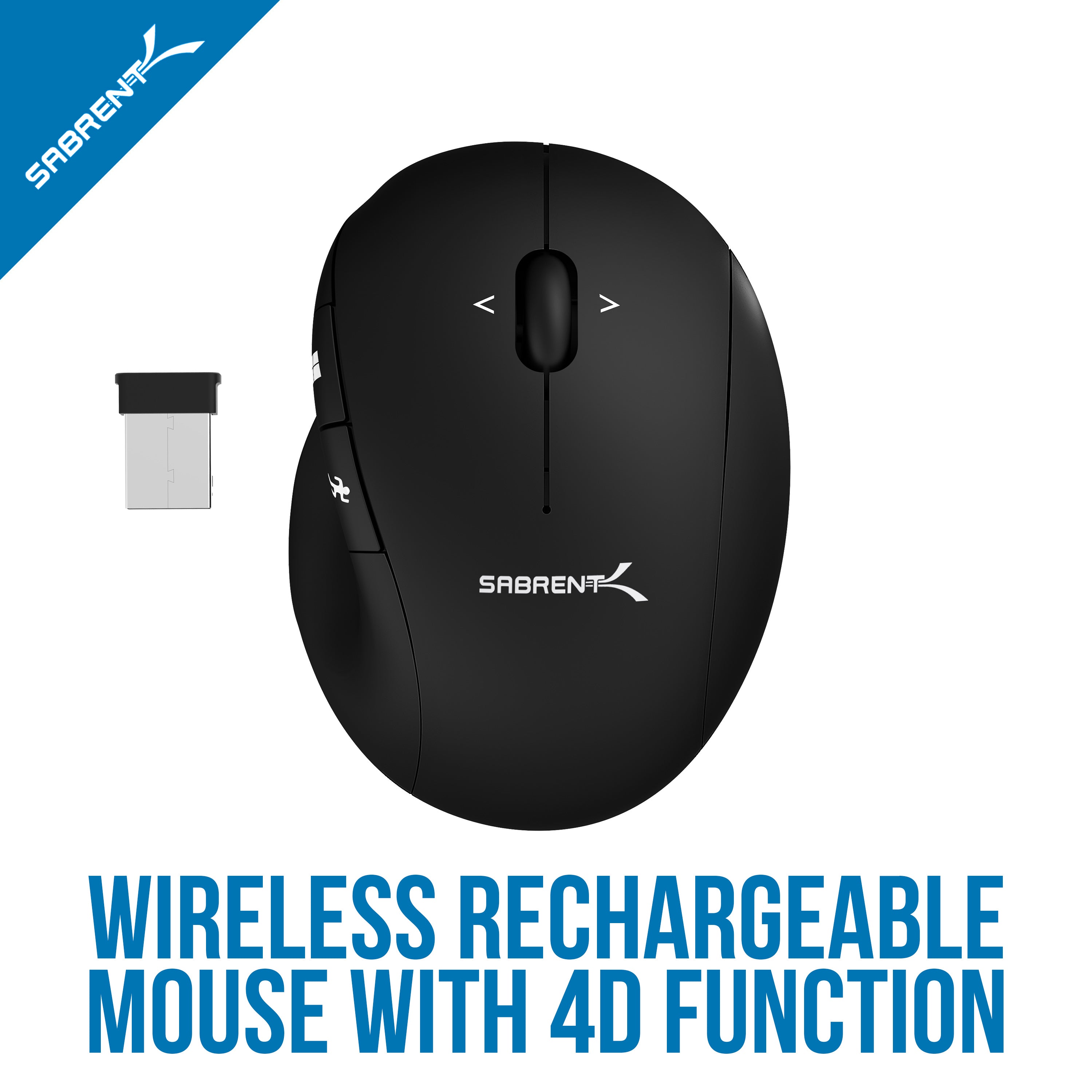 Ergonomic 2.4GHz Wireless Rechargeable Mouse