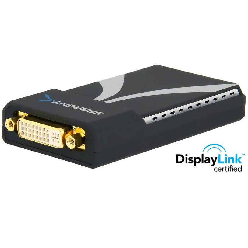USB 2.0 to VGA/DVI/HDMI Adapter for Multiple Monitors up to 2048x1152/1920x1080 Each (DisplayLink DL-195 Chipset)