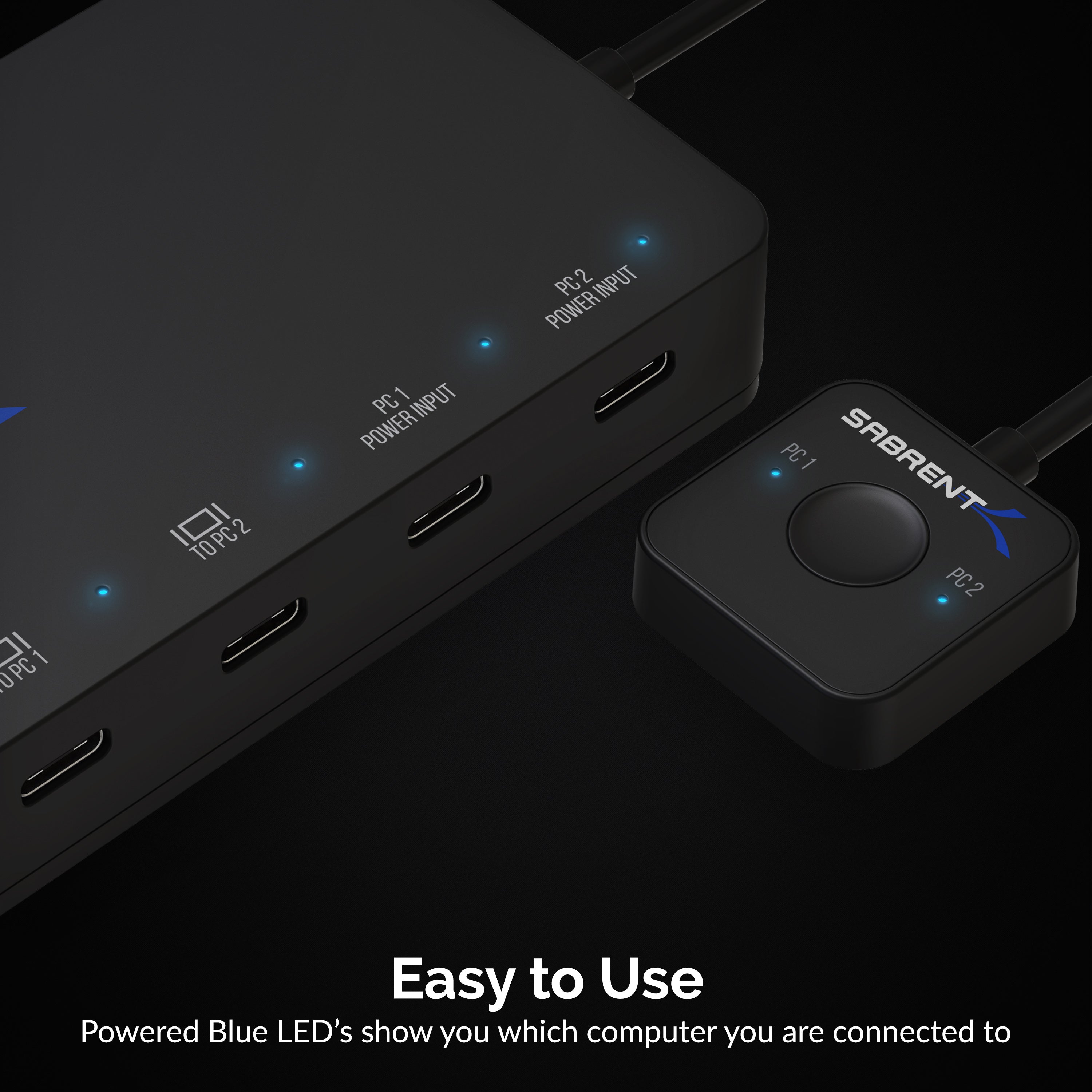 2-Port USB Type-C KVM Switch