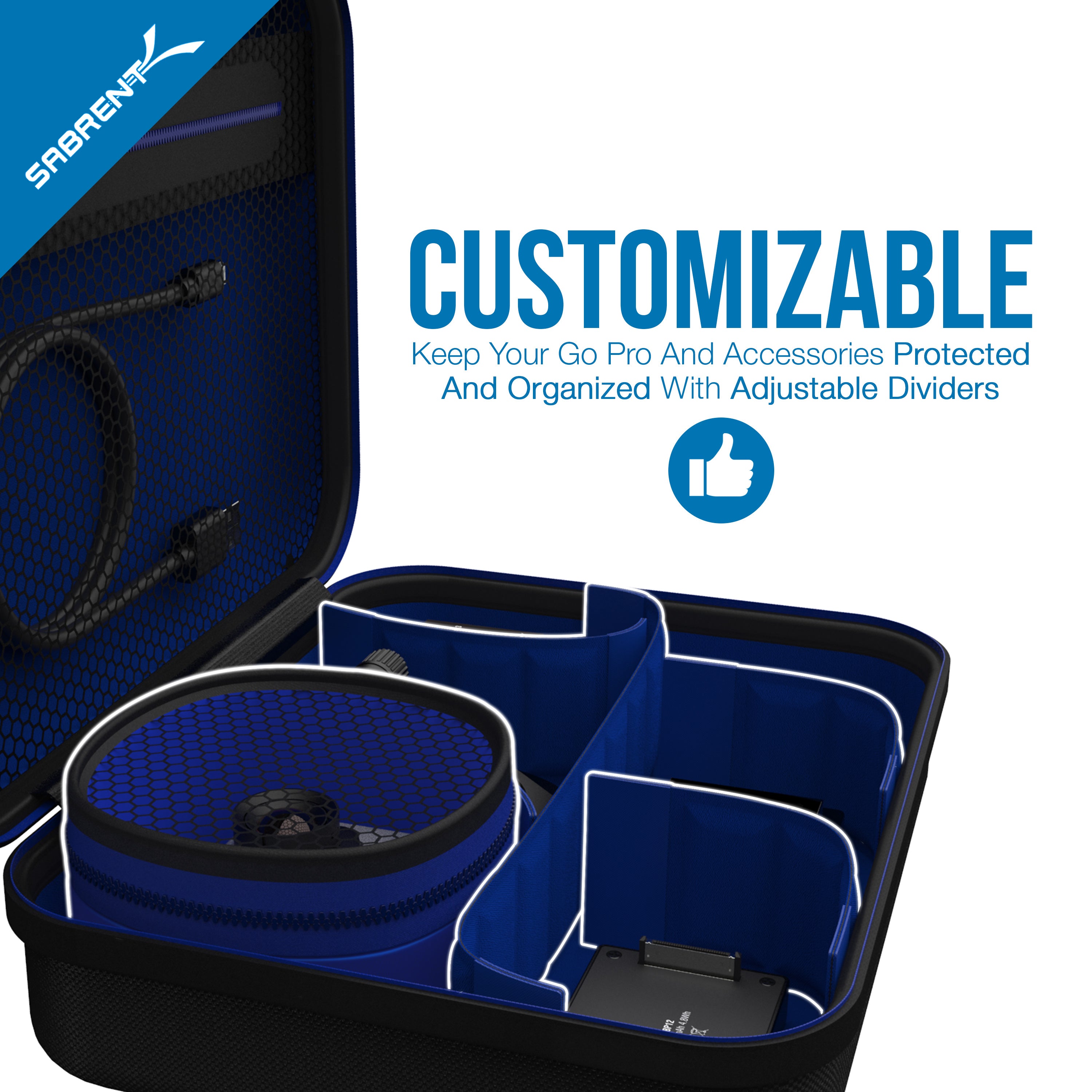 Universal Travel Case for GoPro or Small Electronics and Accessories [Medium]