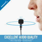 Lavalier / Lapel Clip-on Omnidirectional Condenser Microphone