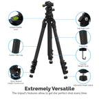 Carbon Fiber Tripod With 360° Camera Mount