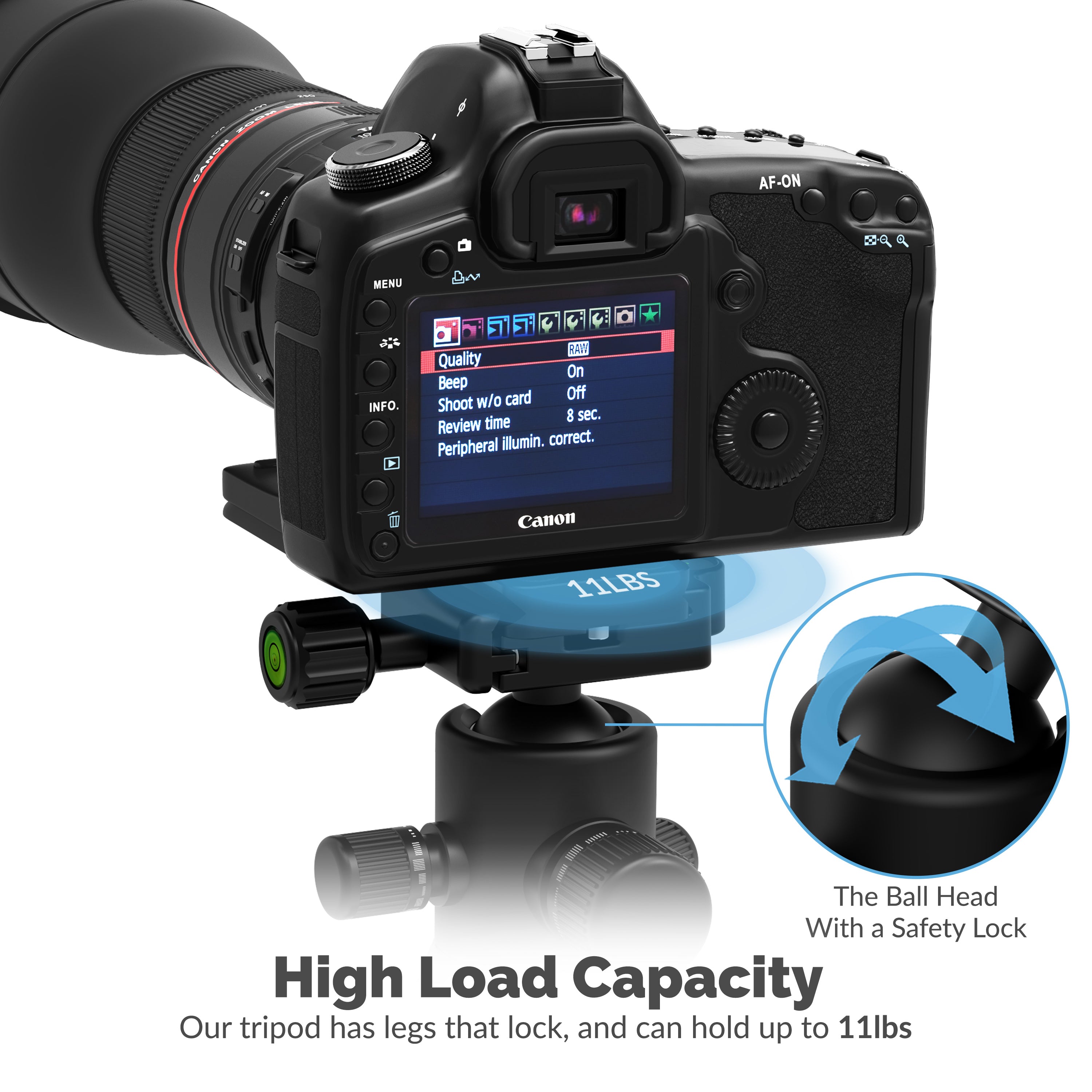 Carbon Fiber Tripod With 360° Camera Mount