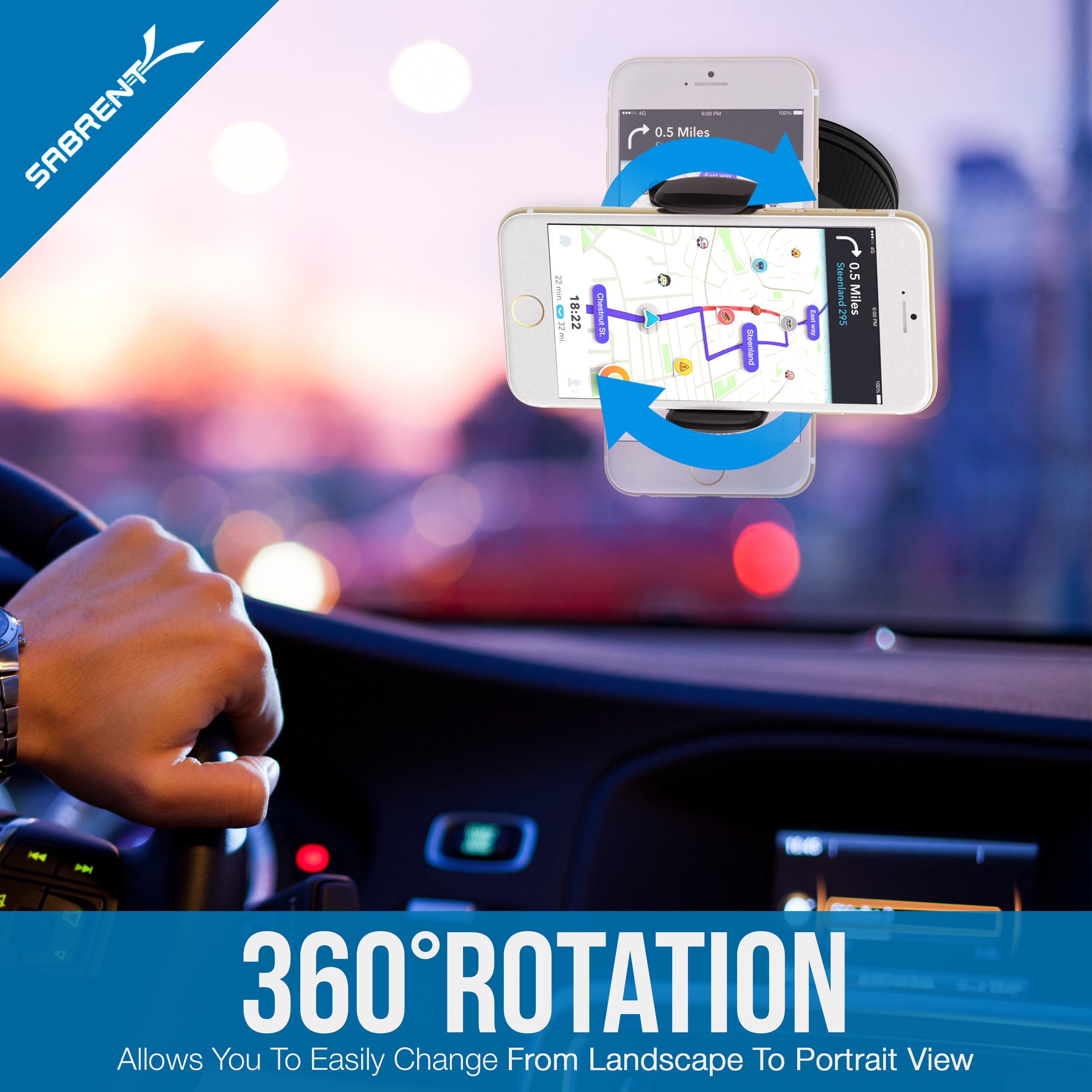 Universal Car Window/Dash Mount Holder for Most Smartphones Devices [Black]