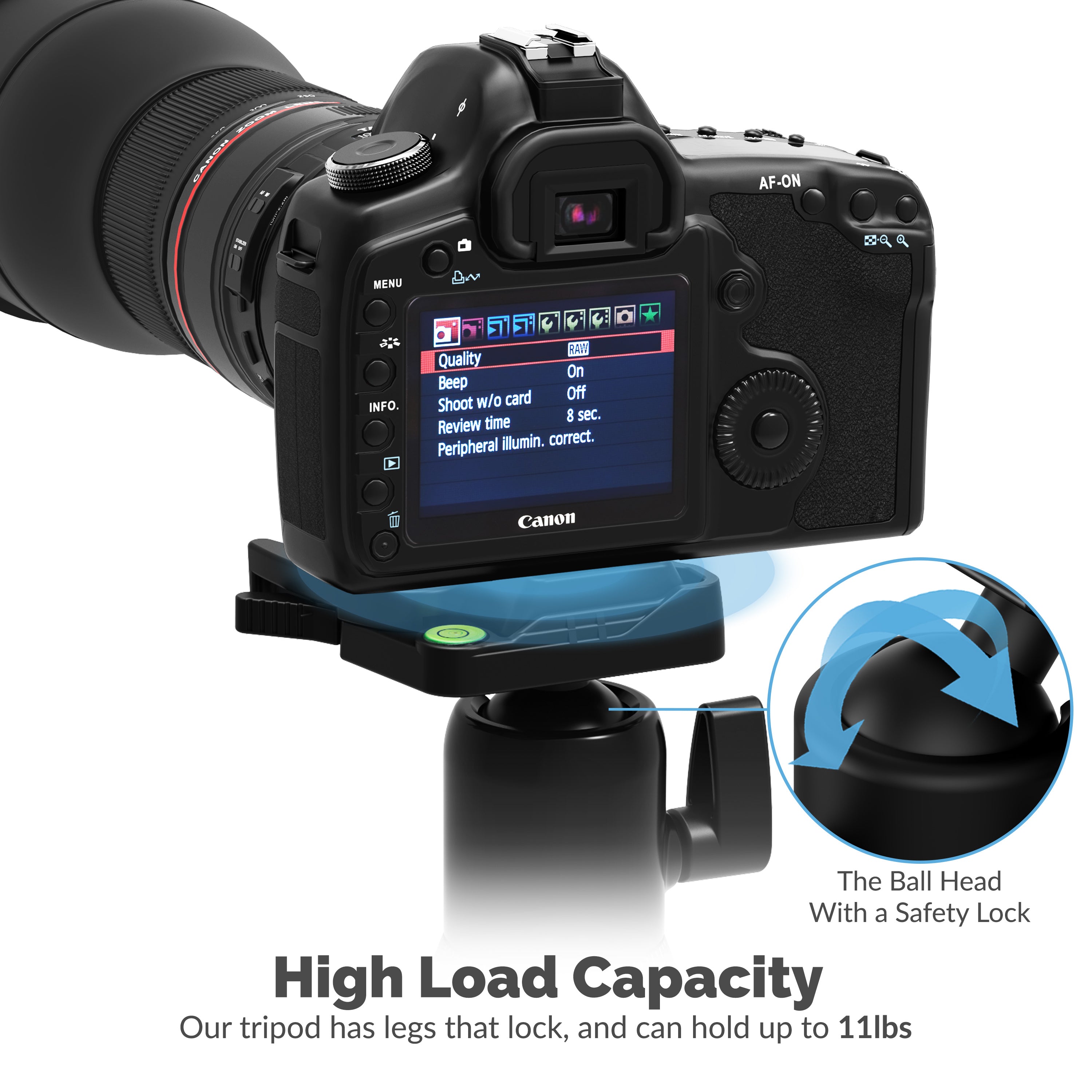 Aluminum Tripod With 360° Full Motion Camera Mount