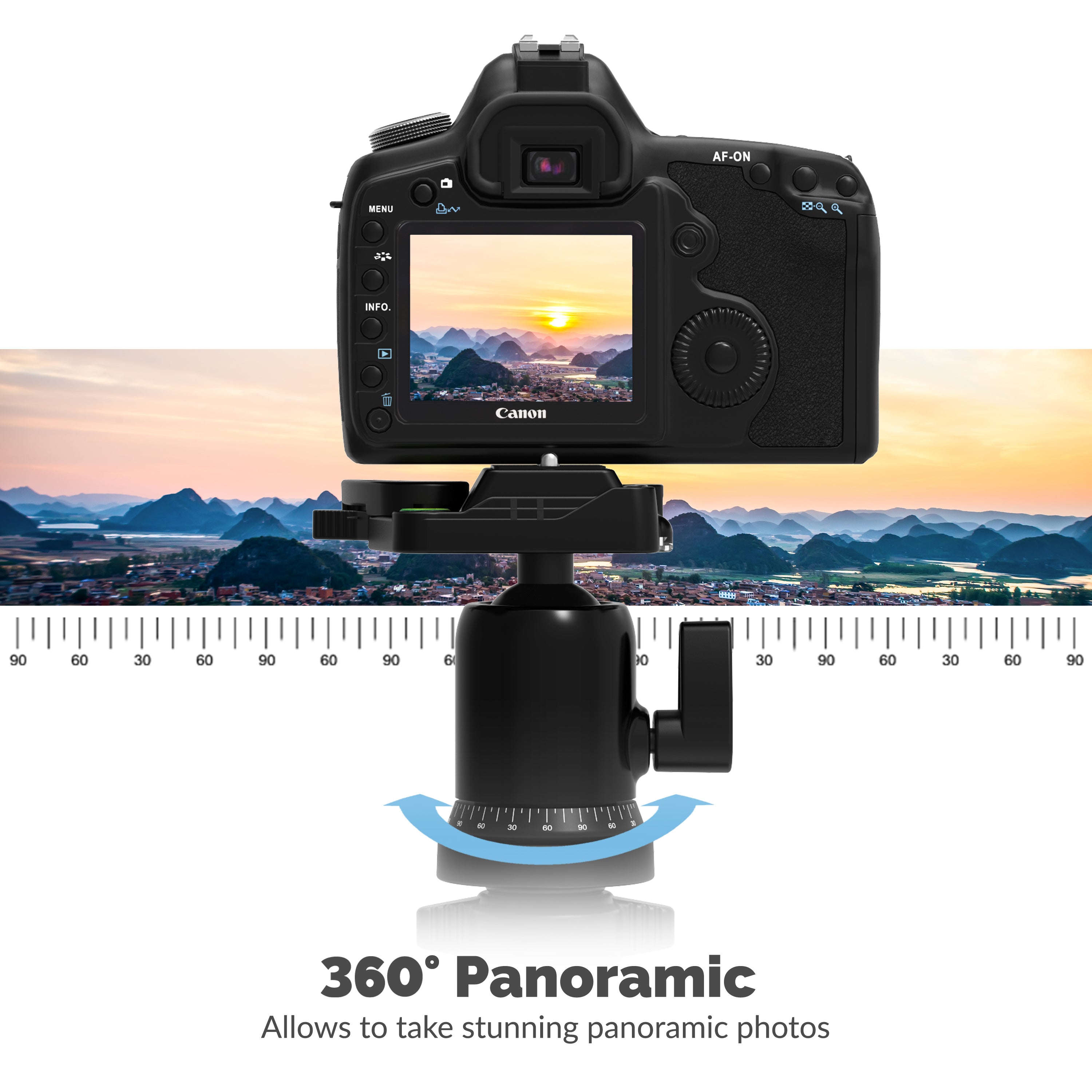 Aluminum Tripod With 360° Full Motion Camera Mount