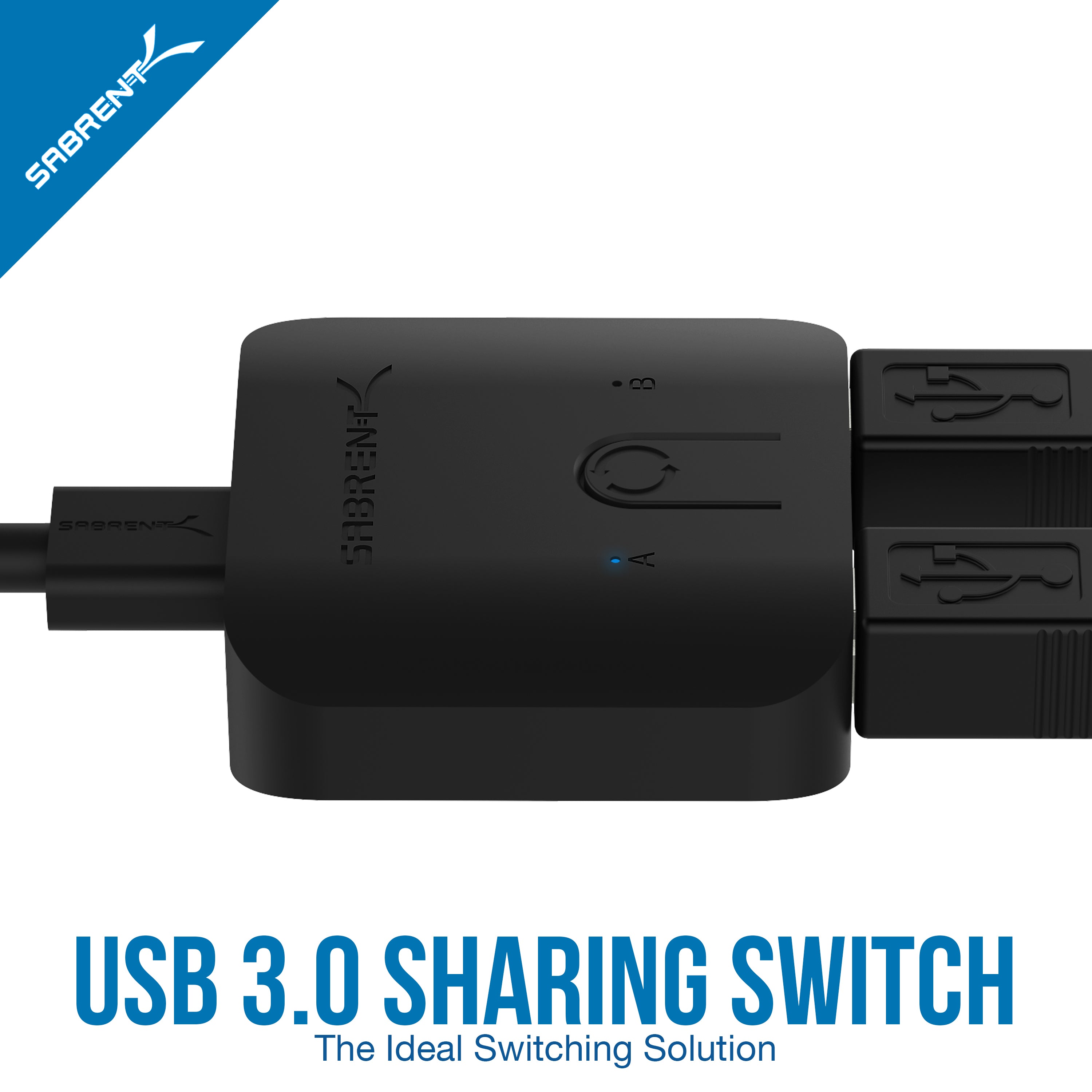 Cable Matters 4 Port USB 3.0 Switch Hub USB Sharing Switch for 4 Computers  and USB Peripherals - Button or Wireless Remote Control Switching 