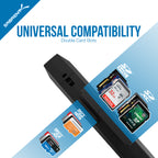 2-Slot Micro USB OTG and USB 3.0 Flash Memory Card Reader - Supports SD , SDHC , SDXC , MMC / MicroSD , T-Flash [Black]