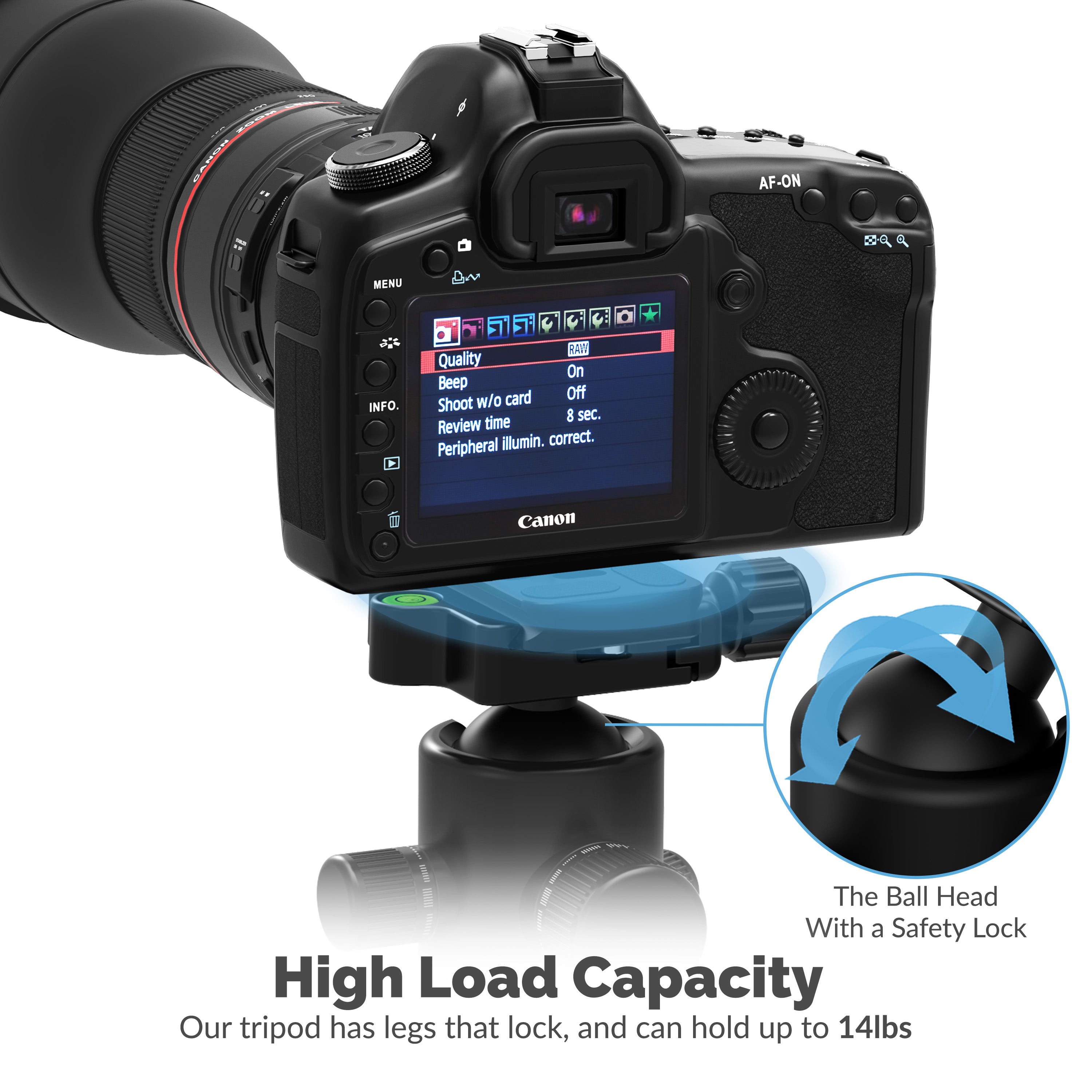 Carbon Fiber Tripod With 360° Camera Mount