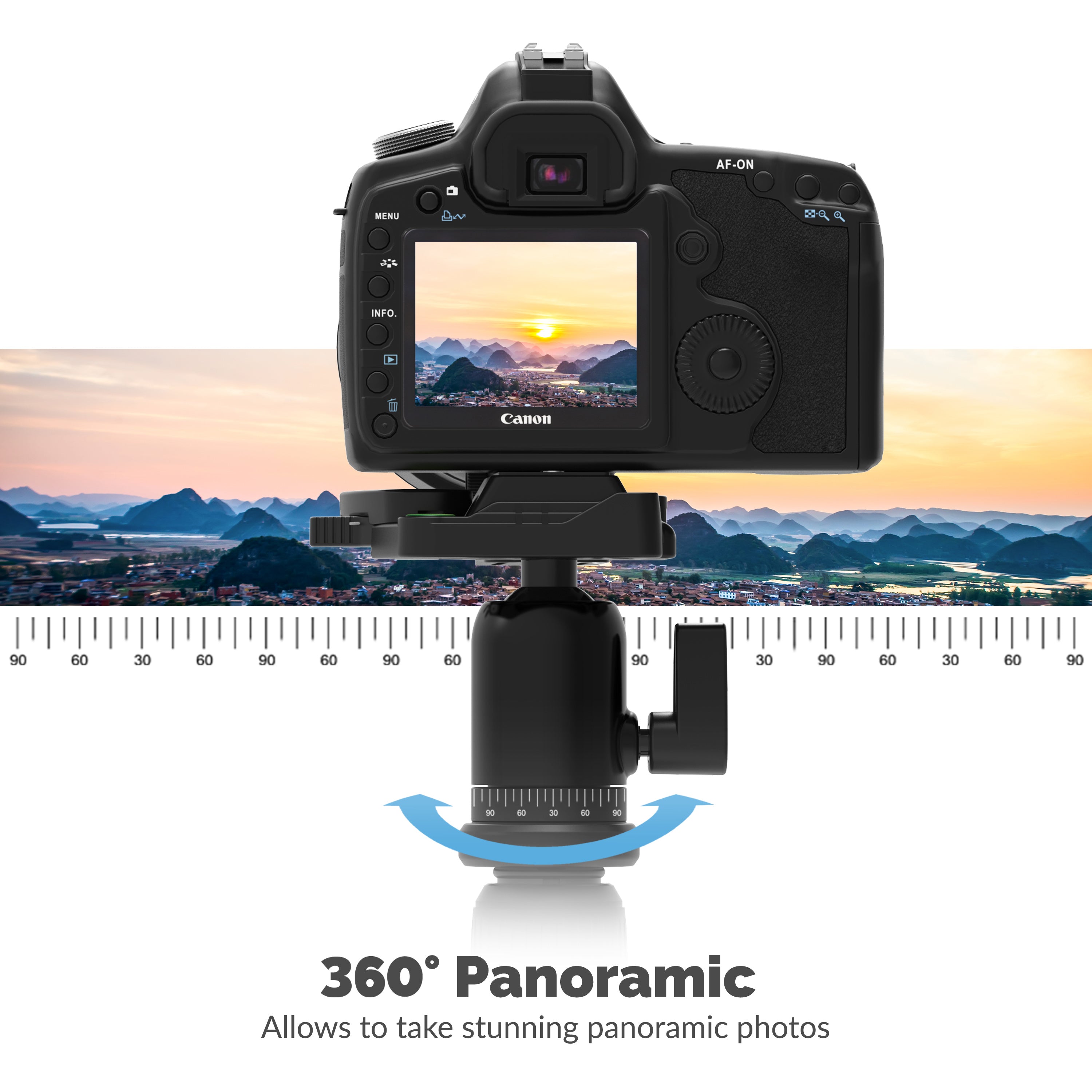 Aluminum Tripod With 360° Full Motion Camera Mount