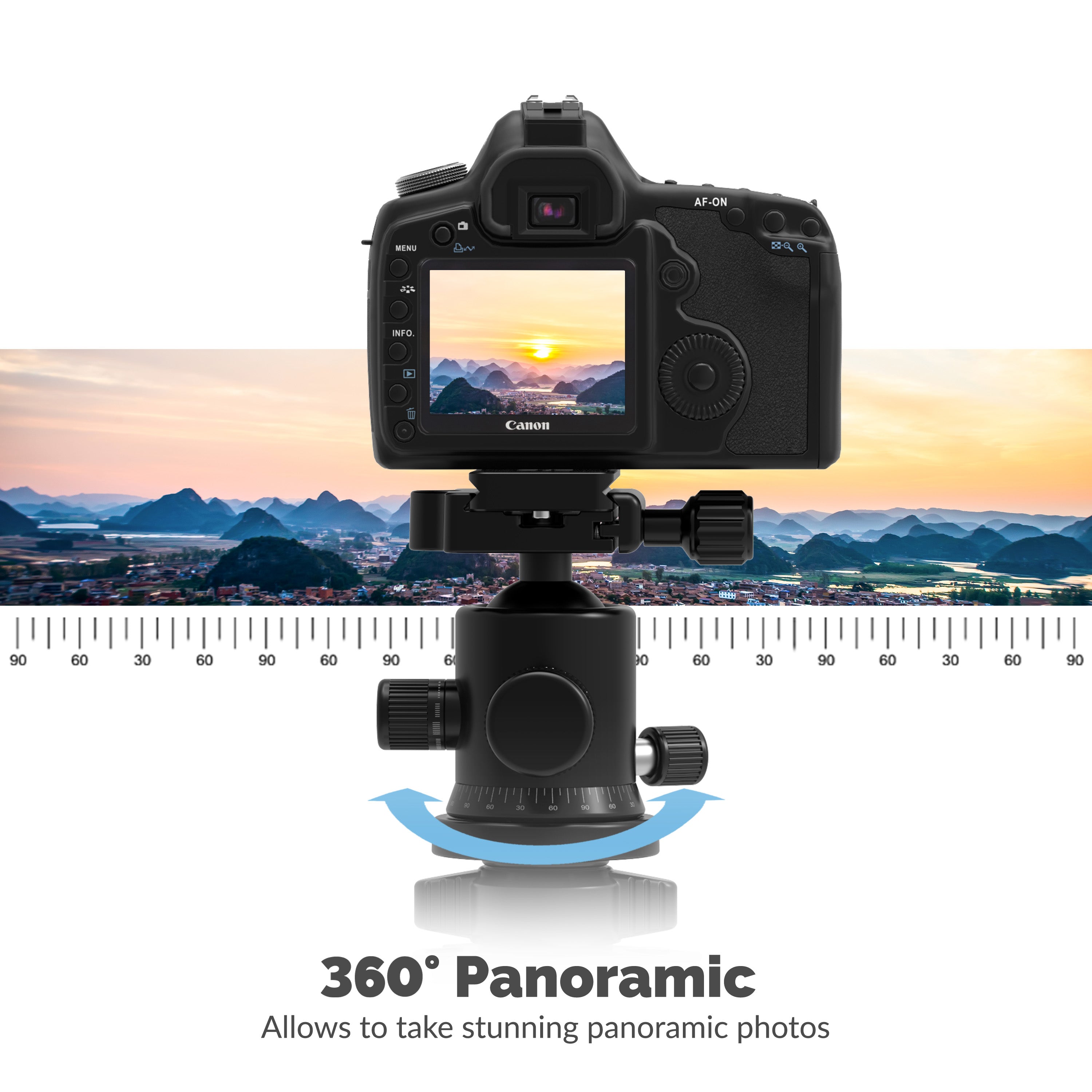 Carbon Fiber Tripod With 360° Camera Mount