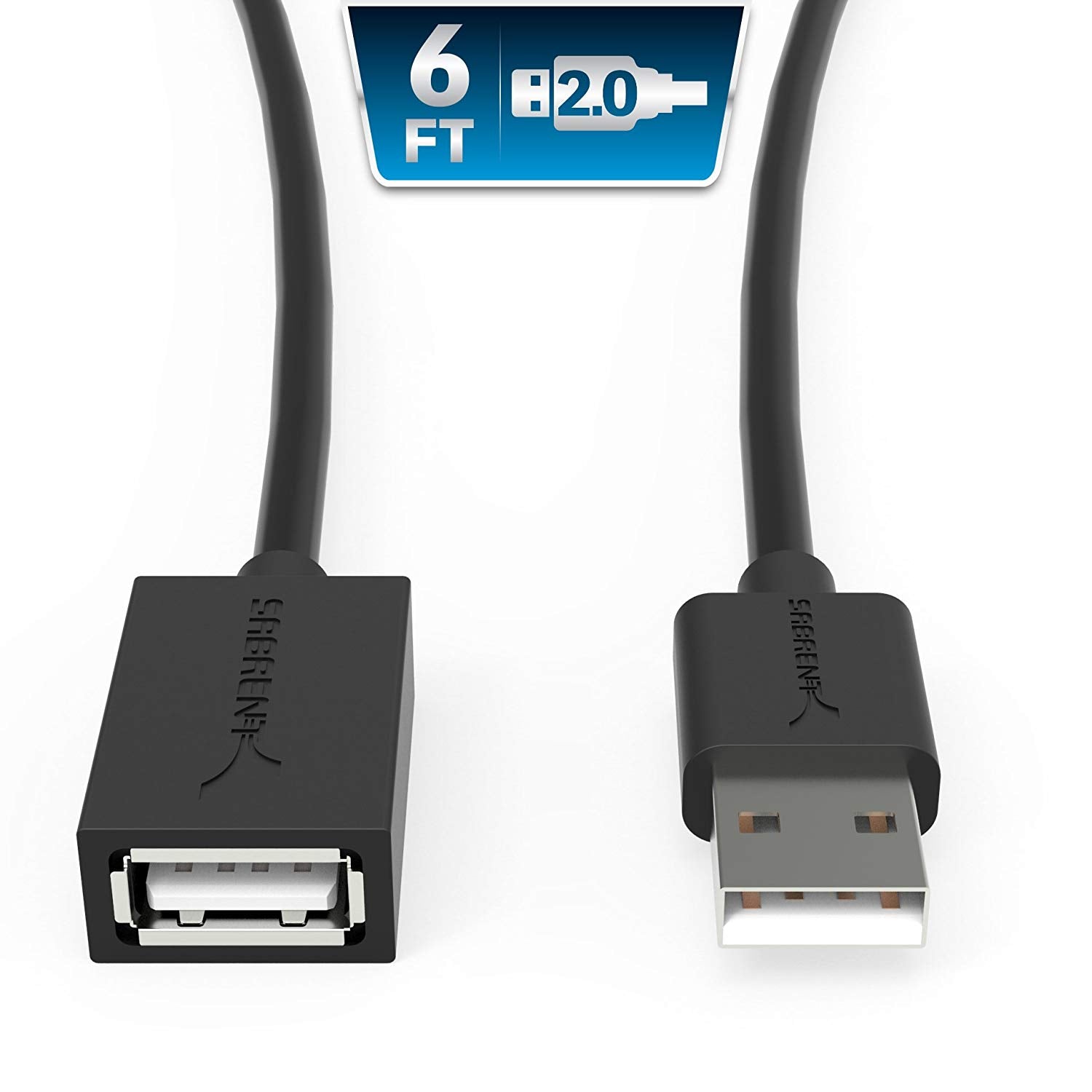 22AWG USB 2.0 Extension Cable - A-Male to A-Female