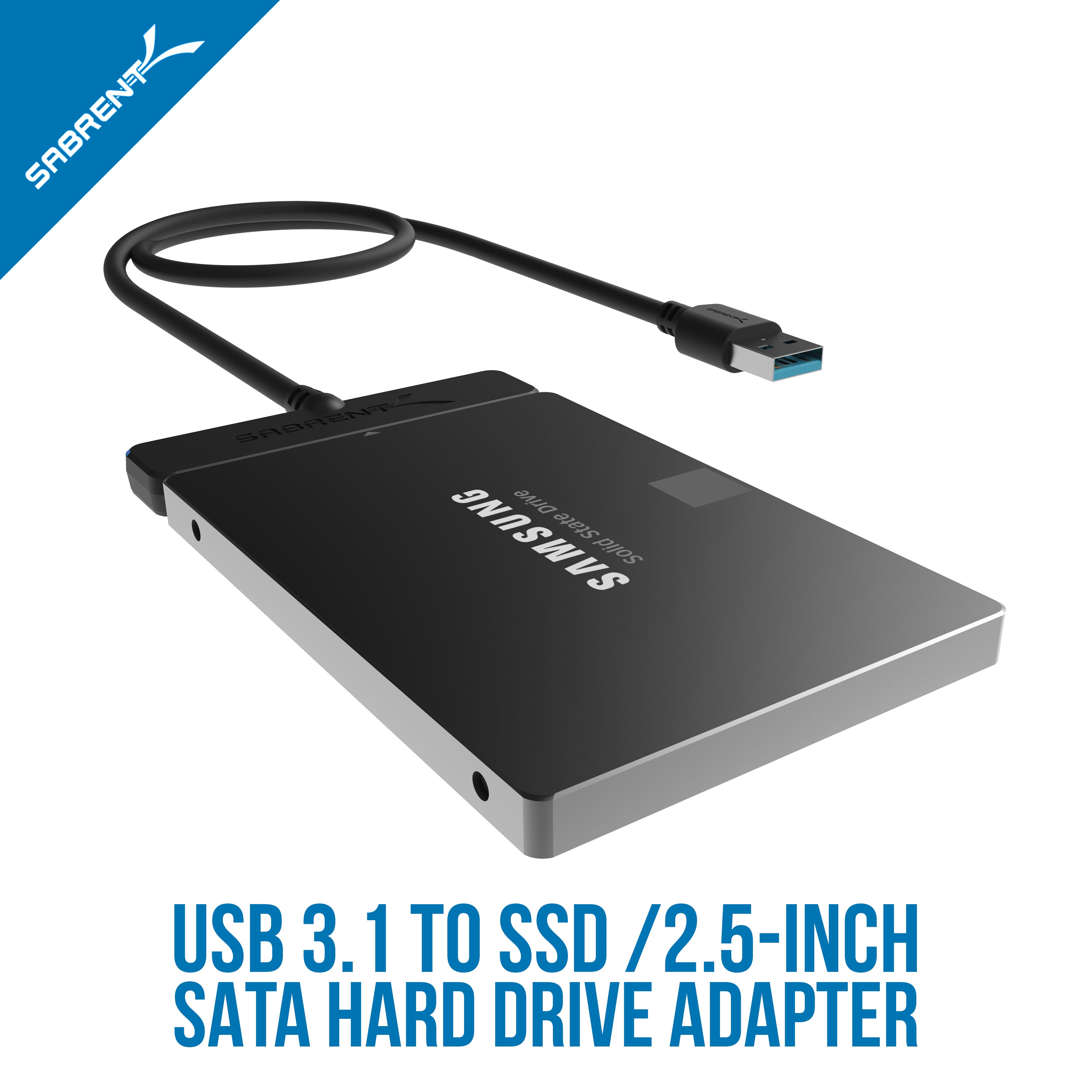 SABRENT Adaptador de disco duro USB 3.0 a SSD / SATA I/II/III de 2.5  pulgadas (EC-SSHD)