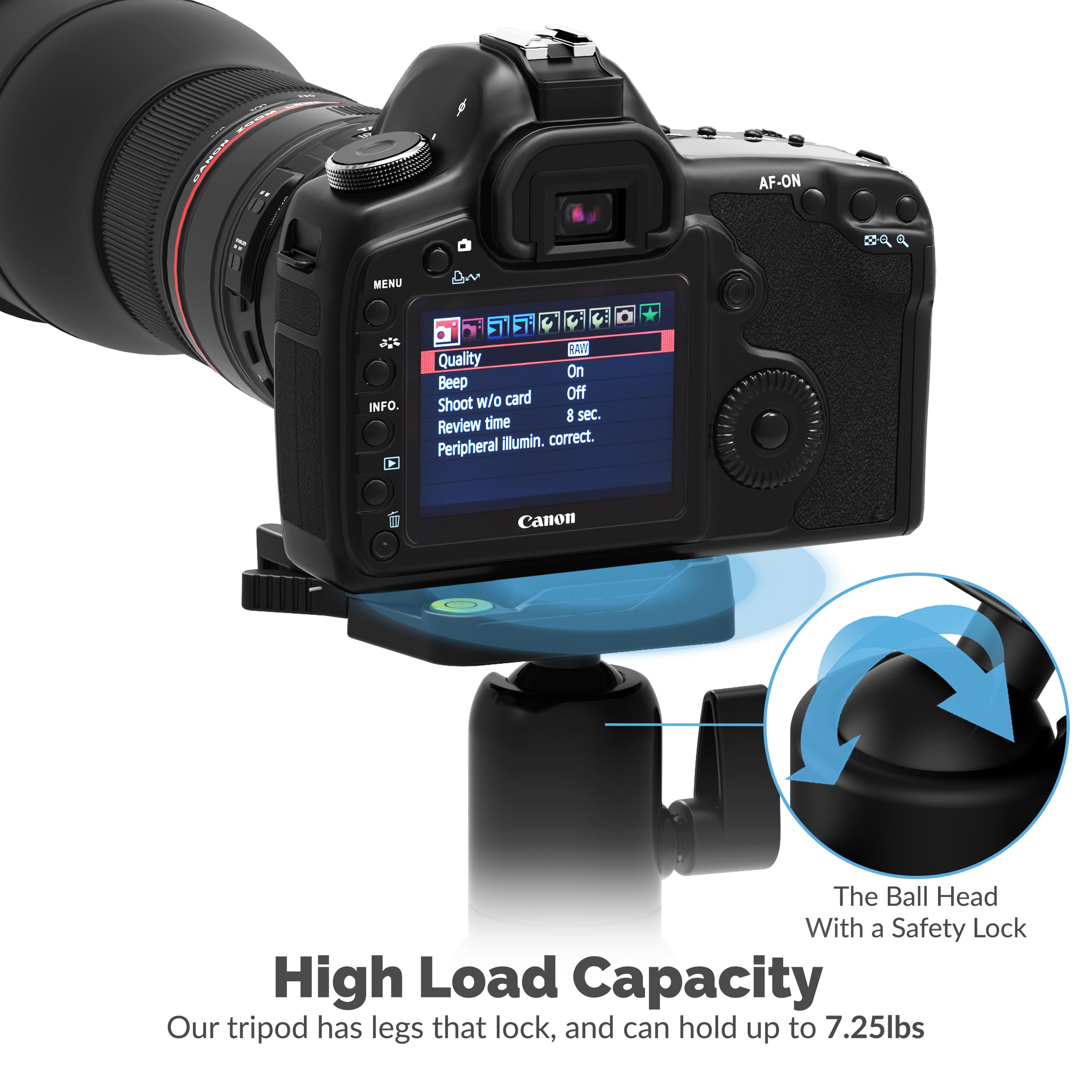 Aluminum Tripod With 360° Full Motion Camera Mount