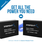 2 Pack Battery Set with Dual Battery Charger for GoPro HERO4 [AHDBT-401, AHBBP-401]