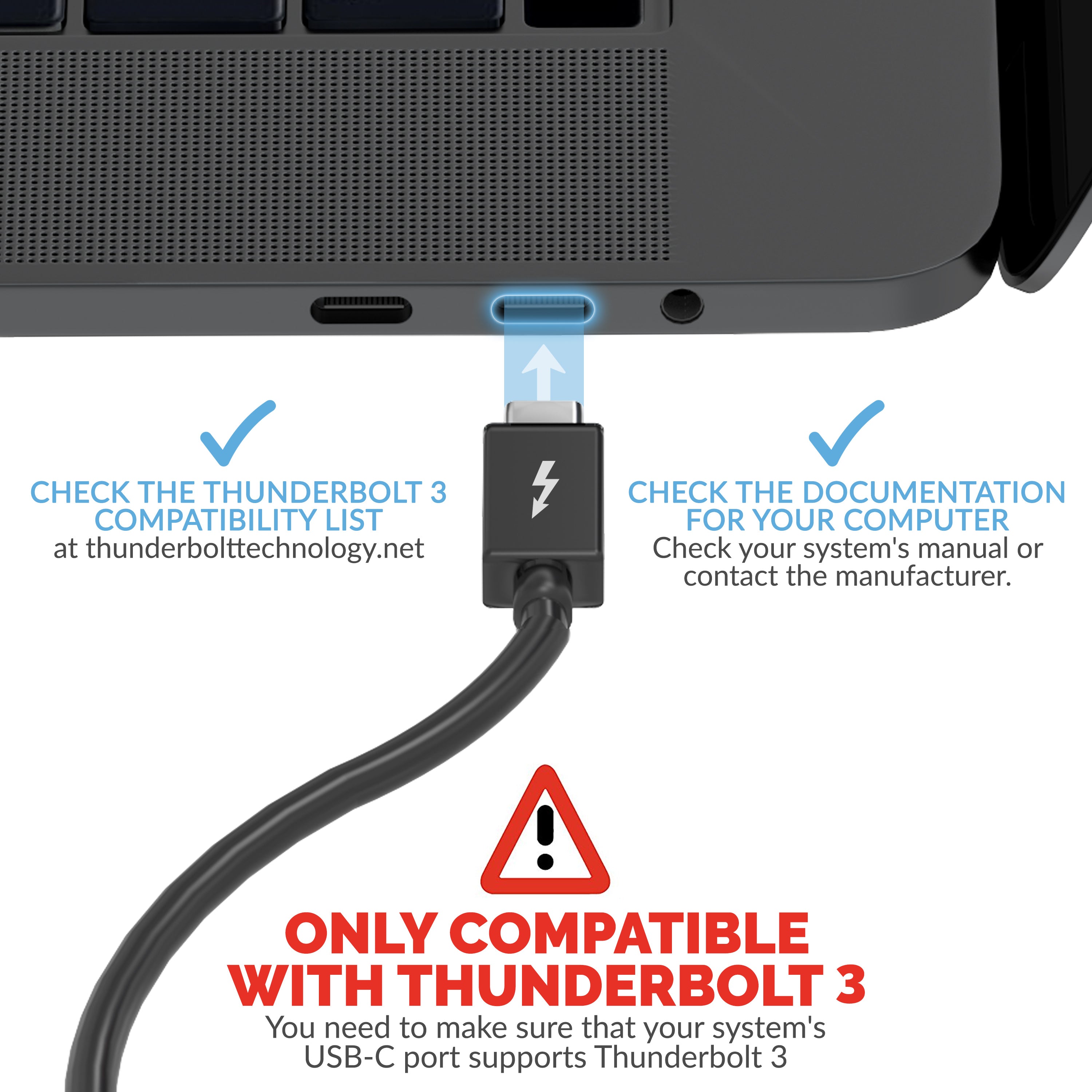 Thunderbolt 3 Docking Station with Power Delivery up to 60W Charging - Dual-4K Display