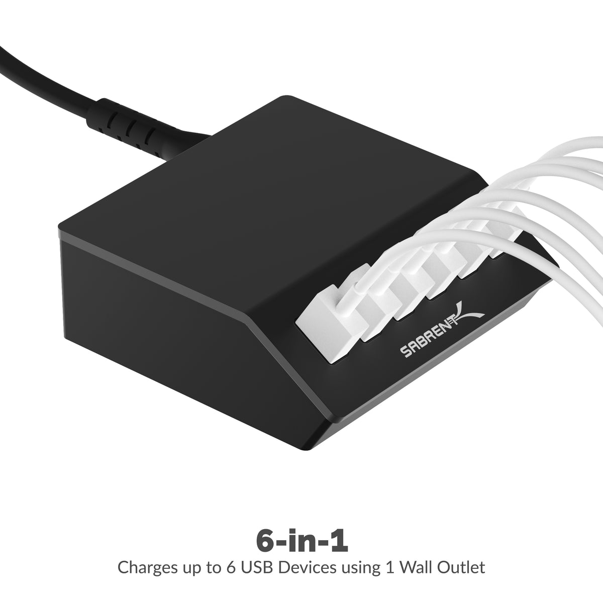 60 Watt (12 Amp) 6-Port USB Rapid Charger