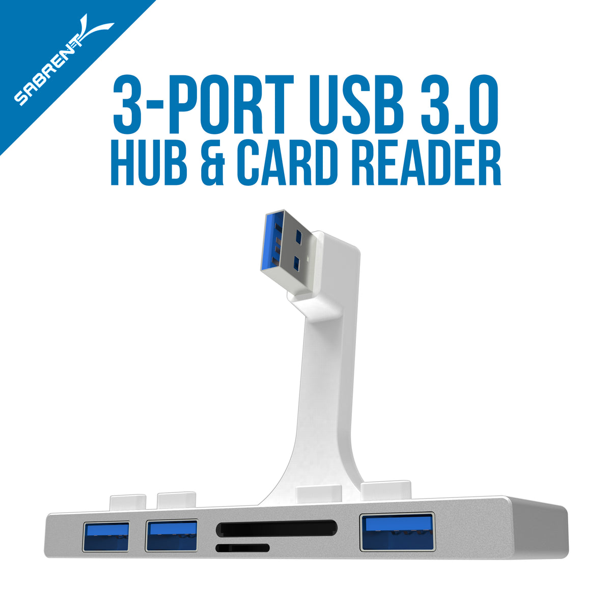 3-Port USB 3.0 Hub with Card Reader