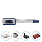 6 feet USB to RS-232 DB9 Serial 9 pin Adapter (Prolific PL2303)