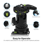 Aluminum Tripod With 360° Full Motion Camera Mount