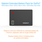 Extended Battery Pack for GoPro HERO4, HERO3+, HERO3 [with Backdoor Housings for HERO4 only]