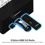 USB 3.0 SATA/SSD 2.5" HDD Docking Station with 3 USB Ports